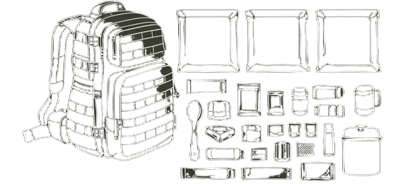 24-hour combat ration schematic